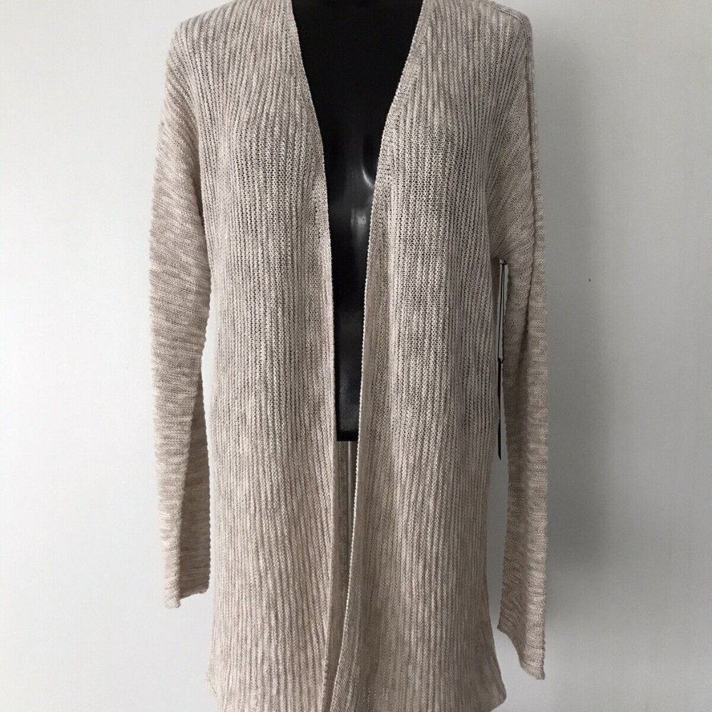 Beige/white TAHARI Cardigan